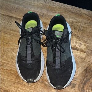 Nike Black and Green Athletic Shoes